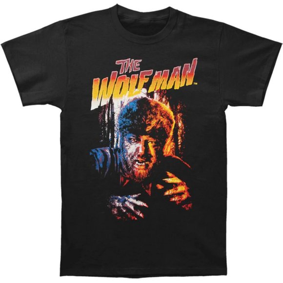 Wolfman In Color Lon Chaney Universal Monsters Men's T-Shirt S Rock Rebel - Picture 1 of 3